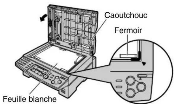 PANASONIC KXFLB750BL - Fixation de la feuille blanche dans le capot de document - 1
