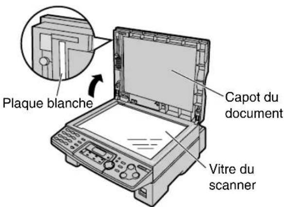 PANASONIC KXFLB750BL - Plaque blanche et vitre du scanner - 1