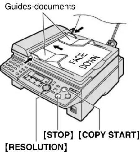 PANASONIC KXFLB750BL - Utilisation du chargeur automatique de documents - 1