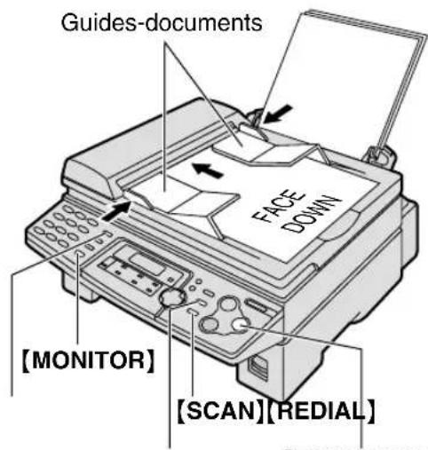 PANASONIC KXFLB750BL - Utilisation du chargeur automatique de documents - 1