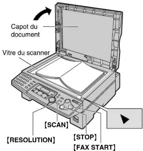 PANASONIC KXFLB750BL - Utilisation de la vitre du scanner - 1