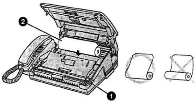 PANASONIC KXF2710 - Installation du rouleau de papier thermique - 1