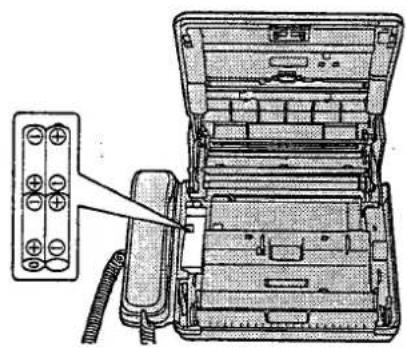 PANASONIC KXF2710 - Mise en place des piles - 2