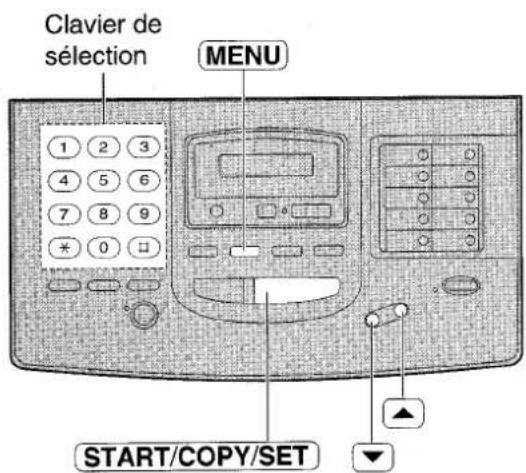 PANASONIC KXF1820 - Définition de l'alerte de la mémoire de réception = - 1
