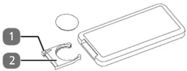 MEDION MD17830 - Inserimento delle batterie nel telecomando - 1