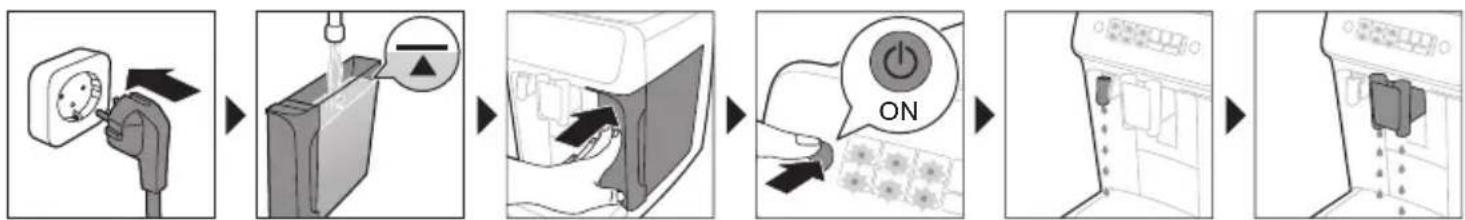 PHILIPS Series 2200 EP2220 - Setting up the machine - 1