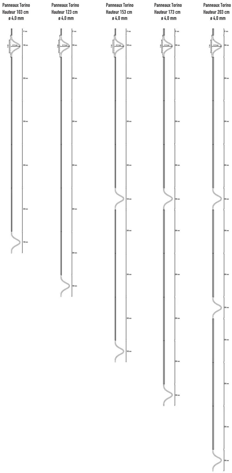 Giardino 9600170 - PANNEAUX TORINO DESSIN TECHNIQUE VUE D'ENSEMBLE - 1