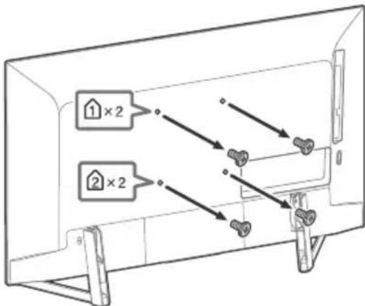 SONY KD49XG9005 - Remove the screws from the rear of the TV. - 1