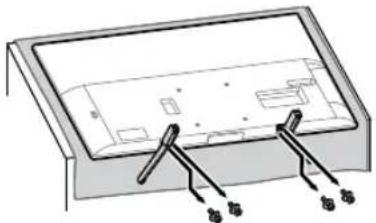 SONY KD55XG8096 - Nehmen Sie den Tischständer vom Fernsehgerät ab. - 1