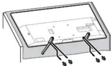 SONY KD43XG8096 - Nehmen Sie den Tischständer vom Fernsehgerät ab. - 1
