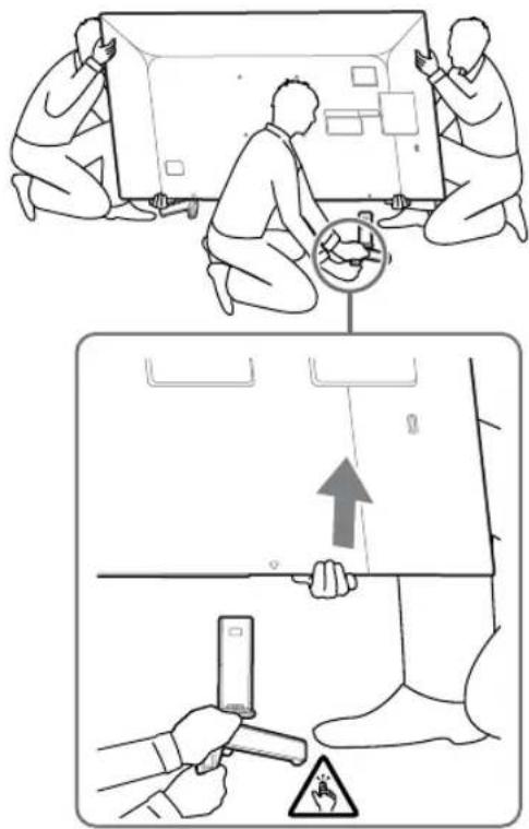 SONY KD43XG8096 - Odmontujte stolovy stojan od TV prijimača. - 1