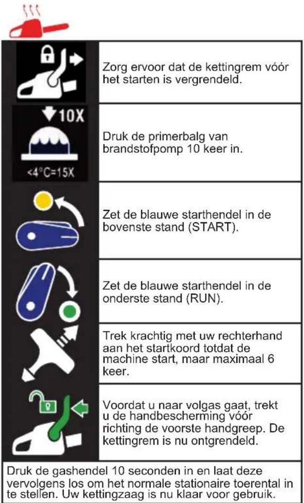 MCCULLOCH CS 42STE - EEN WARME MOTOR STARTEN - 1