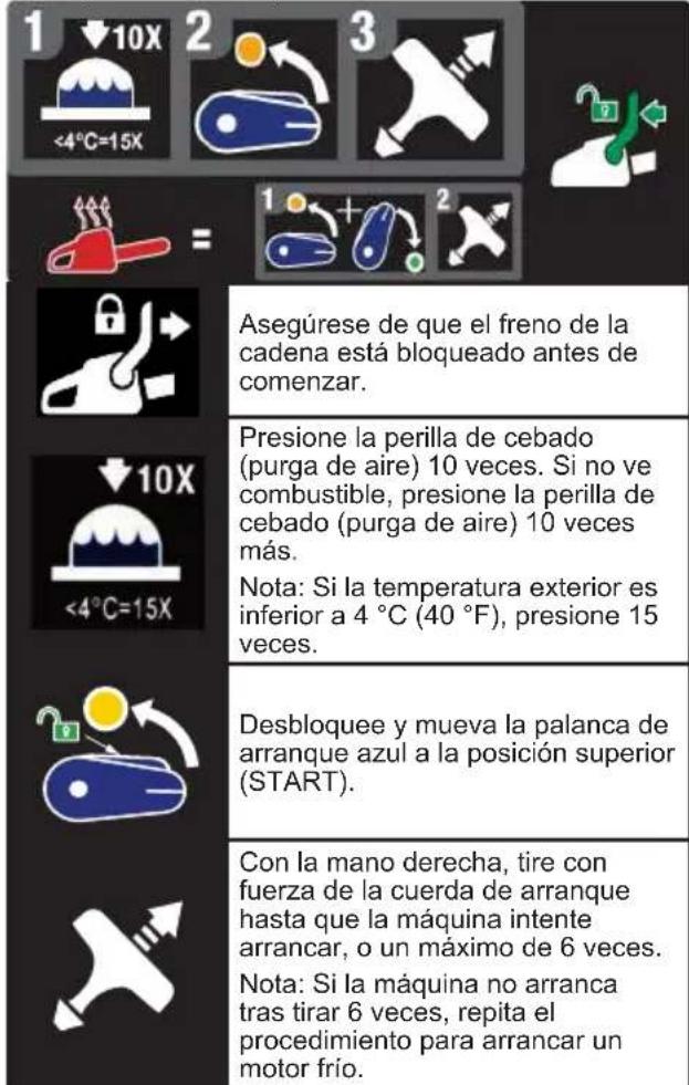MCCULLOCH CS 42STE - ARRANQUE EN FRIO DEL MOTOR - 1