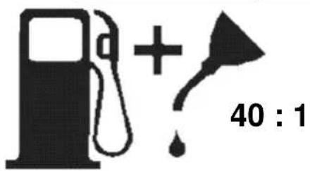 PowerPlus POWXG1022 - Benzine en smeersymbolen - 1