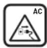 BOSCH UniversalGrassCut 1826 - Uz dárza instrumenta korpusa atteloto symbolu skaidrojums - 6
