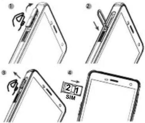 RugGear RG650 - Sette inn Nano SIM-kort aller Micro SD-kort - 1