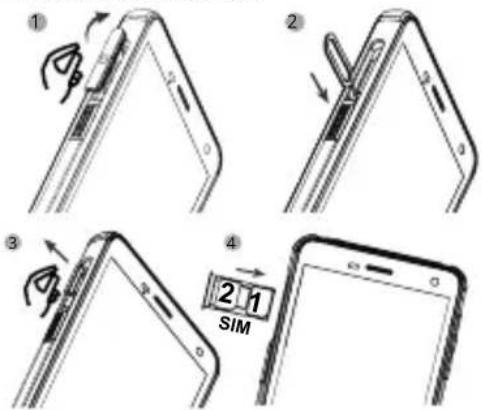 RugGear RG650 - Plaatsing Nano-SIM-kaart en Micro SD-kaart - 1
