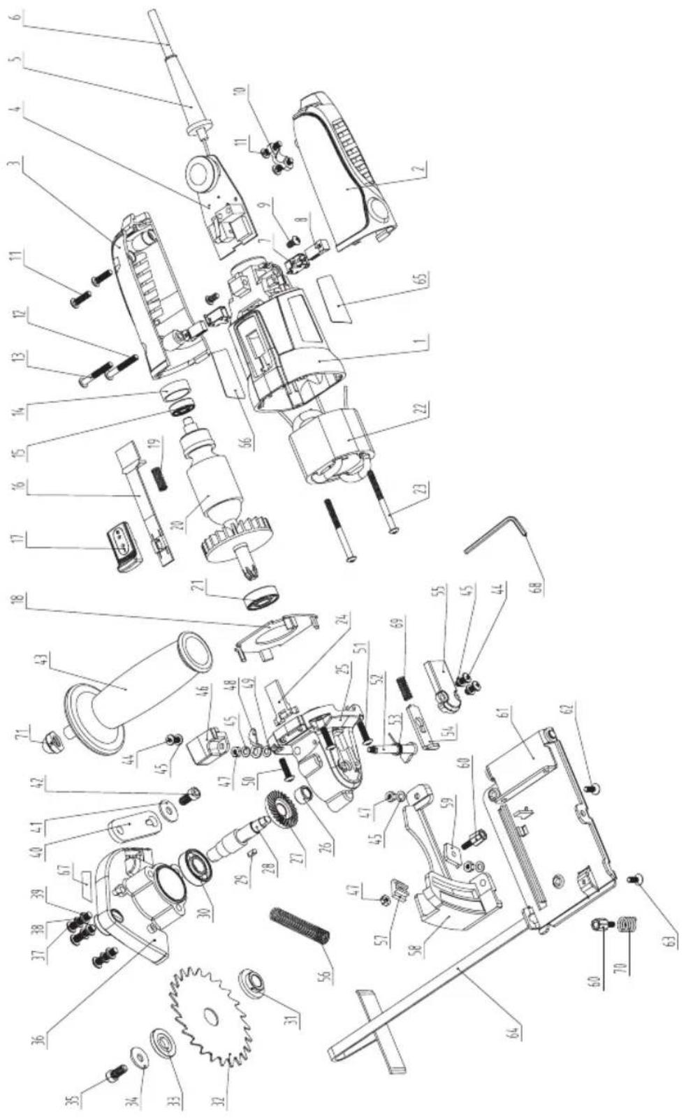Ferm CSM1043 - Exploded view - 1