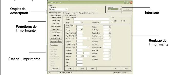 TSC TDP324W - Démarrer l'outil de diagnostic : - 1