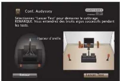 MARANTZ NR1609 - Lorsque I'ecran suivant est affché, selectionnez "Lancer Test" puis appuyez sur ENTER. - 1