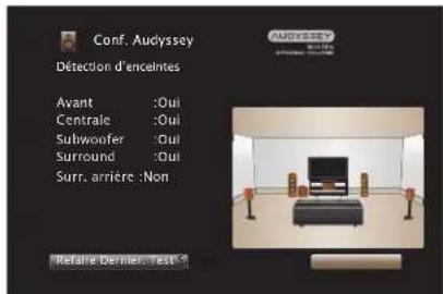 MARANTZ NR1609 - Lorsque l'enceinte détectée est affichée, Sélectionnez "Suivant" puis appuyez sur ENTER. - 1