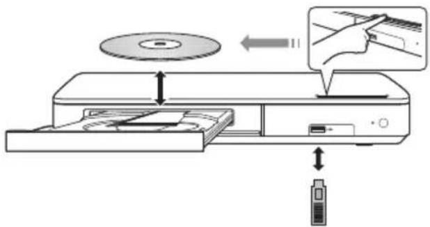 PANASONIC DMPBD93 - Mise en place ou retrait d'un support - 1