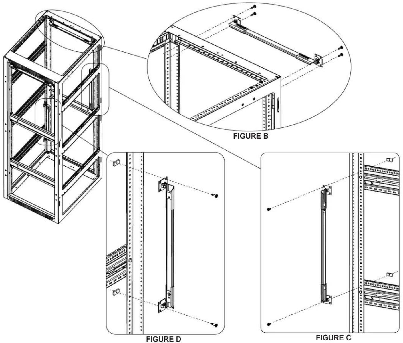 Middle Atlantic LTCABUTLSINGLE - Installing Vertically on Rackrail - 1