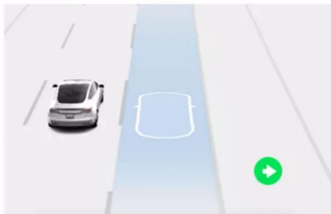 TESLA Model 3 (2019) - Changement de voie auto - 2