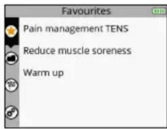 COMPEX SP 6.0 - COMMENT ACCÉDER AUX FAVORIS - 1