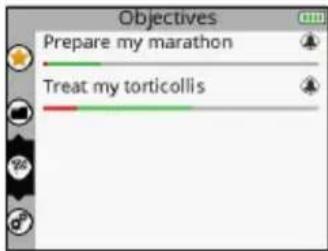 COMPEX Fit 5.0 - ДОСТУП К МЕНЮ OBJECTIVES (ЗАДАЧИ) - 1