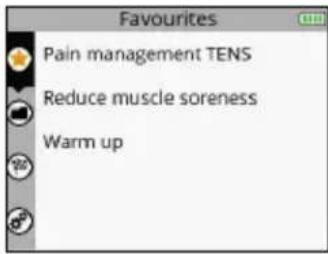 COMPEX Fit 5.0 - COMMENT ACCÉDER AUX FAVORIS - 1