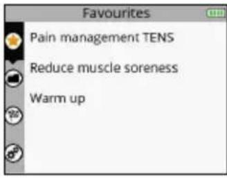 COMPEX Fit 5.0 - HOW TO ACCESS FAVOURITES - 1