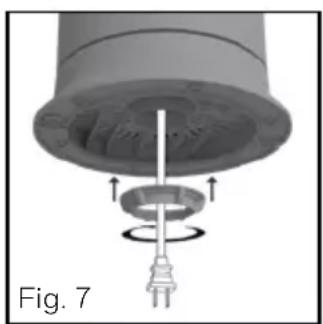 HONEYWELL HYF500 - ASEGURAR EL VENTILADOR DE TORRE A LA BASE - 5