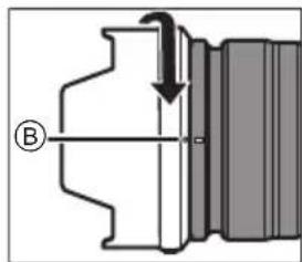 PANASONIC Lumix SX50 - Unión de la visera del objetivo - 3