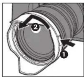 PANASONIC Lumix SX50 - Attaching the lens hood - 4