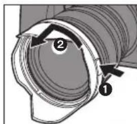 PANASONIC Lumix SX50 - Installazione del paraluce - 4