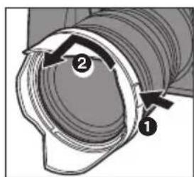 PANASONIC Lumix SX50 - Entfernen einer Gegenlichtblende - 3