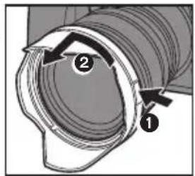 PANASONIC Lumix SX50 - ■ Lenzs-Fludを取る外す - 1