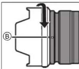 PANASONIC Lumix SX50 - Installazione del paraluce - 3