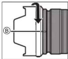 PANASONIC Lumix SX50 - Attaching the lens hood - 3