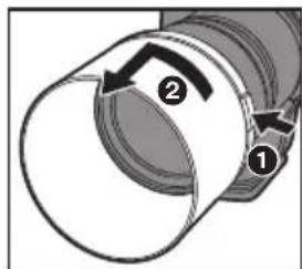 PANASONIC Lumix SR70200 - ■ Rimozione di un paraluce - 1