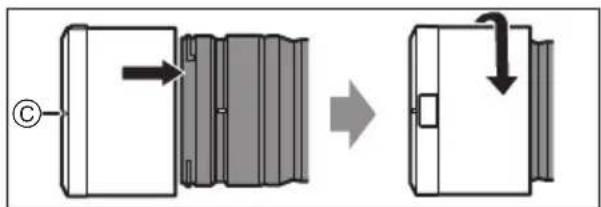 PANASONIC Lumix SR70200 - ■ Rimozione di un paraluce - 2