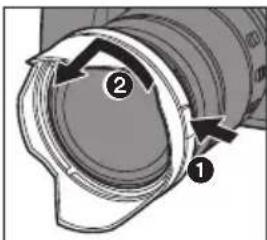 PANASONIC Lumix SR24105 - Entfernen einer Gegenlichtblende - 1