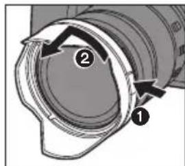 PANASONIC Lumix SR24105 - Removing the lens hood - 3