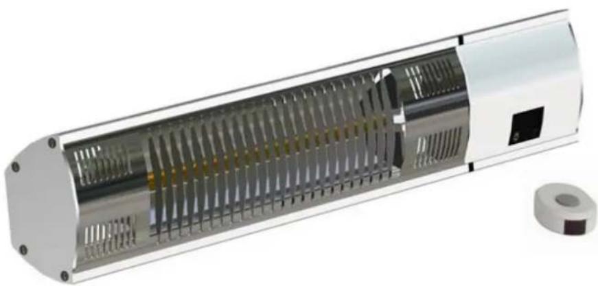 SunRed WMGT13S - Wall-mounted Electric Patio Heater (WMGT13S)UK - 1