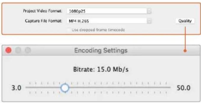 Blackmagic Design DeckLink 8K Pro - 设置比特率 - 1