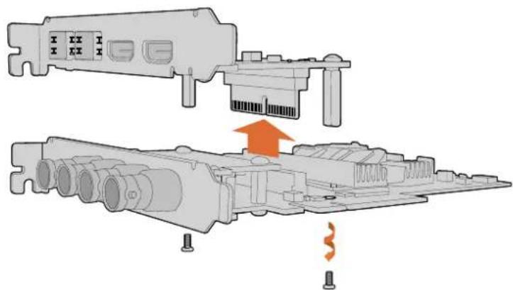 Blackmagic Design DeckLink 8K Pro - To reattach the mezzanine card: - 1