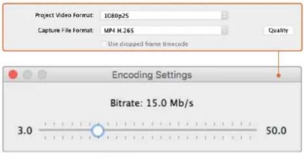 Blackmagic Design DeckLink 8K Pro - Configurando a Taxa de Bits - 1