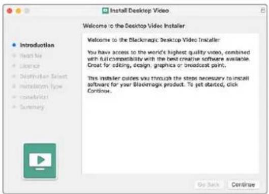 Blackmagic Design DeckLink 8K Pro - Mac OSにインストーリル - 1