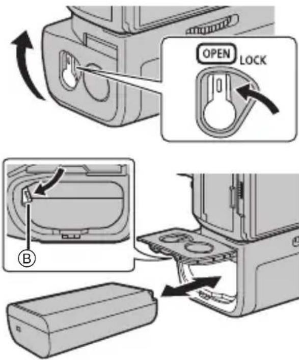 PANASONIC Lumix DMWBGS1 - Mise en place/retrait de la batterie - 1